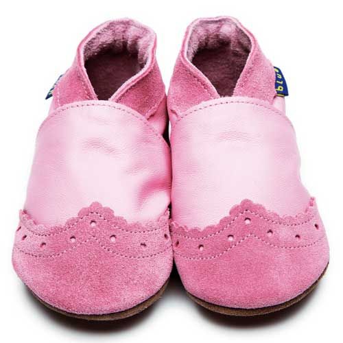 Inch Blue babyslofje brogue roze